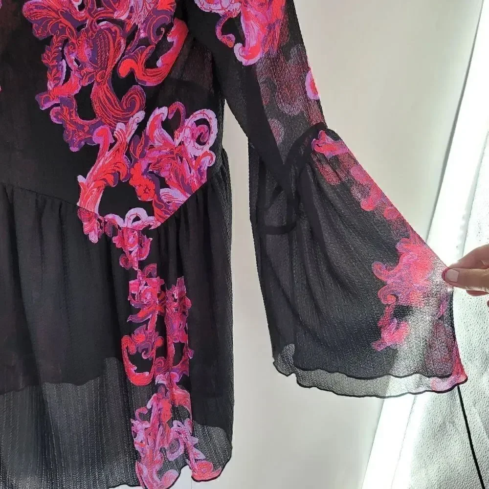 Free people symphony bell sleeve tunic dress